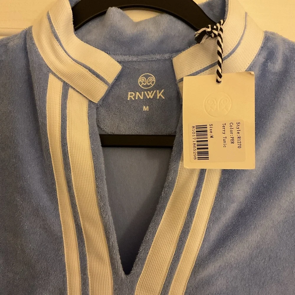 NWT RNWK Renwick Blue Periwinkle Terry Tunic Dress/Cover-Up Size M a beauty ❤️